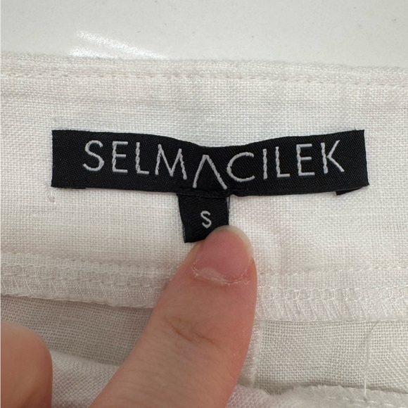 Selmacilek High Rise Pleated Women’s Pant in White (Ecru Brand Color) - Picture 8 of 9